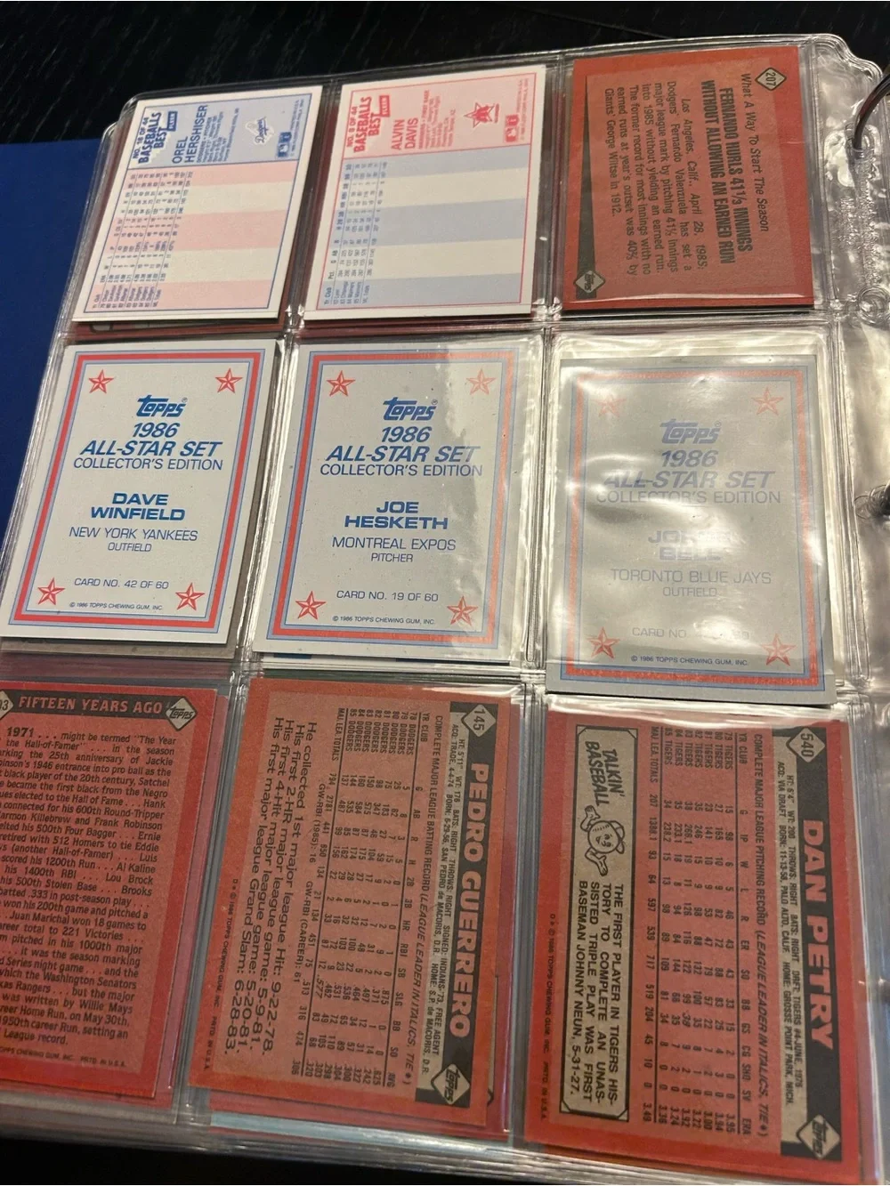 Baseball Card Collection 148 Binder Page in Clear Plastic - Transparent